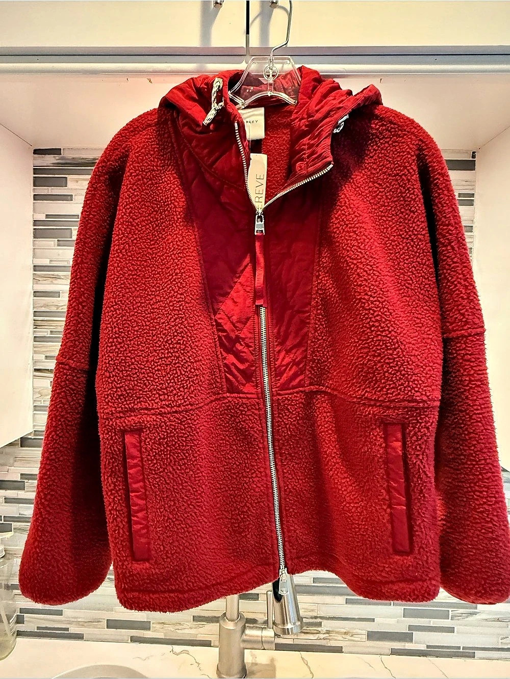 VARLEY Richfield Quilt Fleece Combo Hooded Jacket NWT